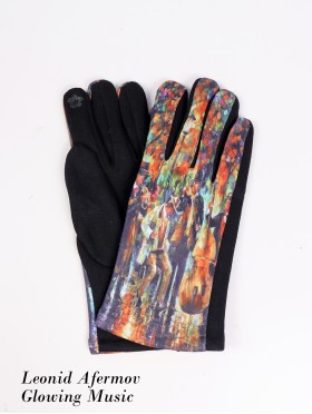 Glowing Music Oil Painting Touch Screen Gloves